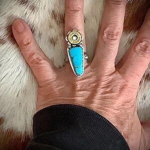 Sterling / Turquoise Ring, 7